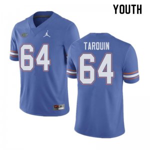 Youth Florida Gators #64 Michael Tarquin NCAA Jordan Brand Blue Authentic Stitched College Football Jersey VFY1362KV